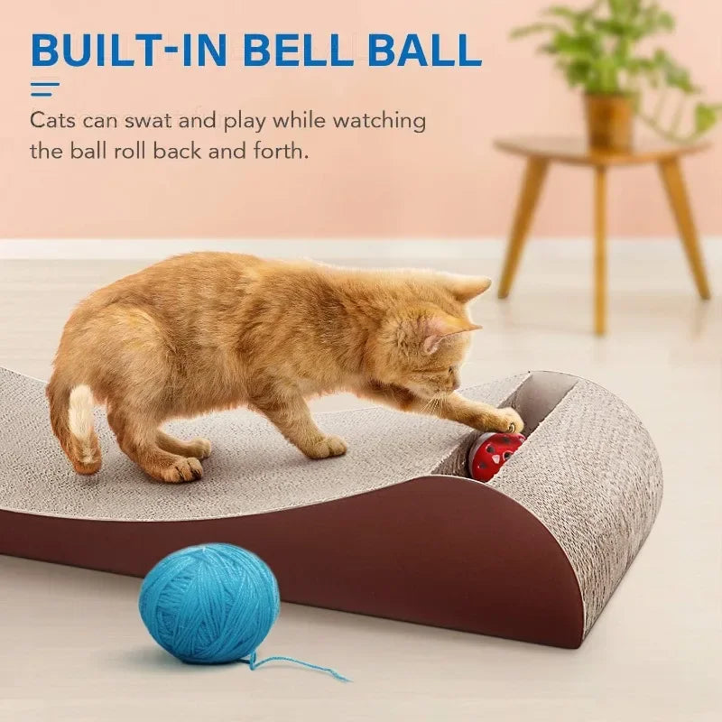 Cat Scratcher Cardboard Lounge Bed, Cat Scratching Pad, Pet Lounger