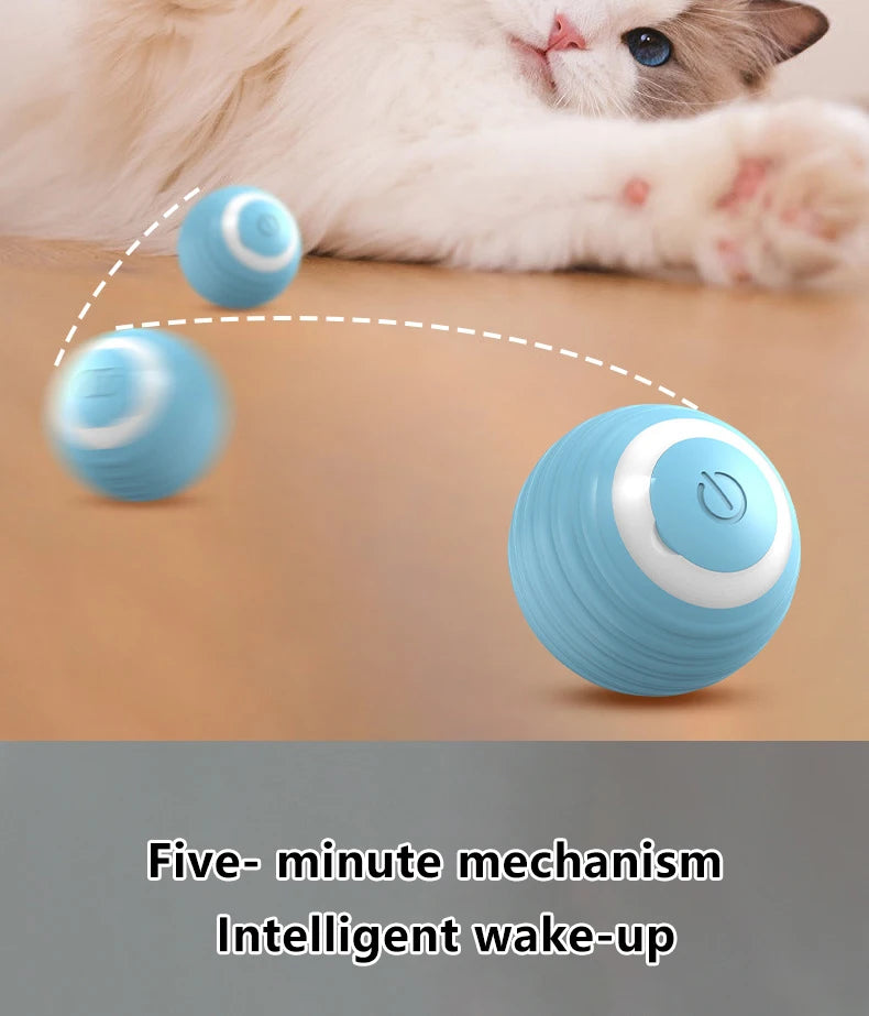 2PCS Cat Interactive Ball Indoor Automatic Rolling Magic Ball Smart Cat Toys Electronic Interactive Cat Toy Cat Game Accessories