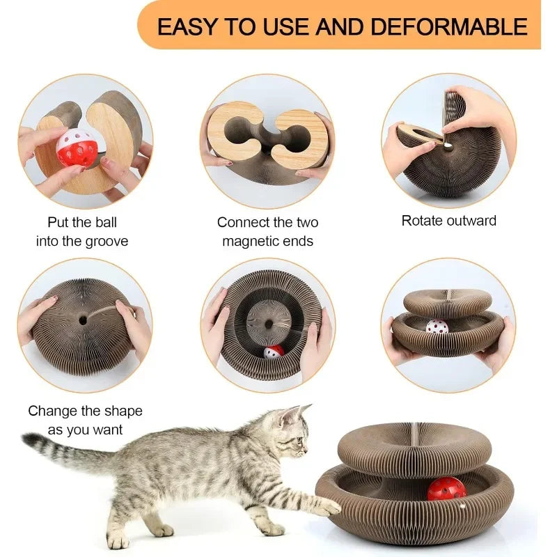 Cat Scratcher Cardboard Lounge Bed, Cat Scratching Pad, Pet Lounger