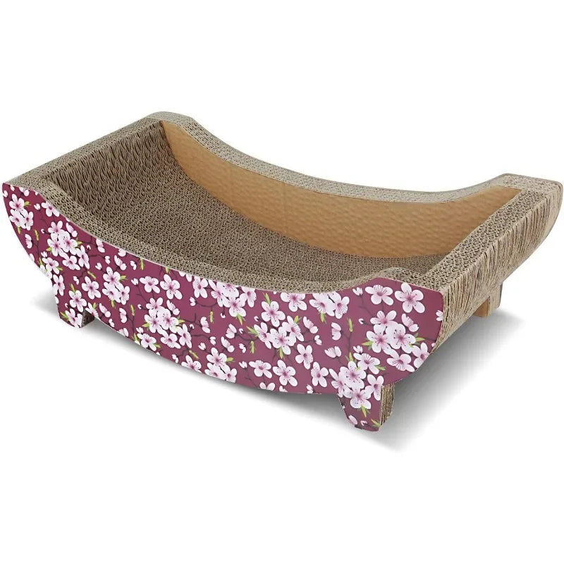 Cat Scratcher Cardboard Lounge Bed, Cat Scratching Pad, Pet Lounger