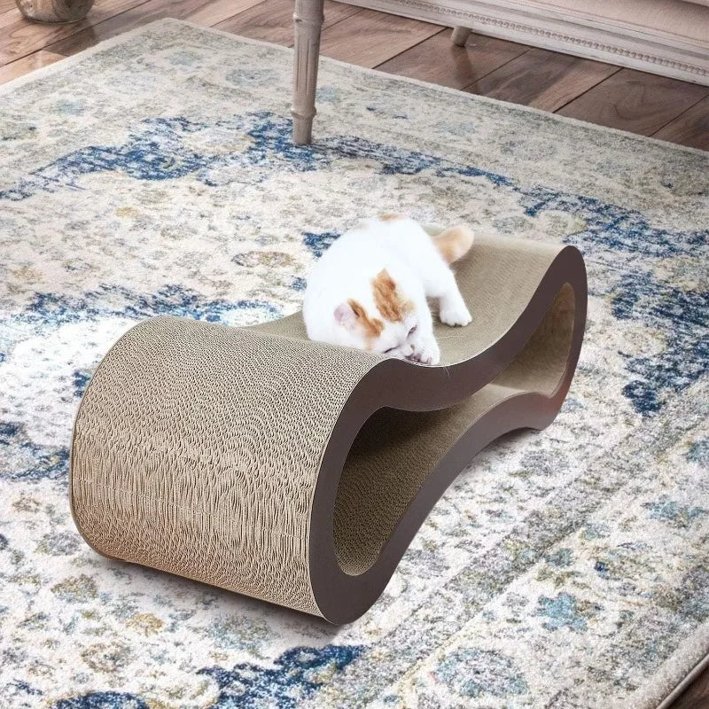 Cat Scratcher Cardboard Lounge Bed, Cat Scratching Pad, Pet Lounger