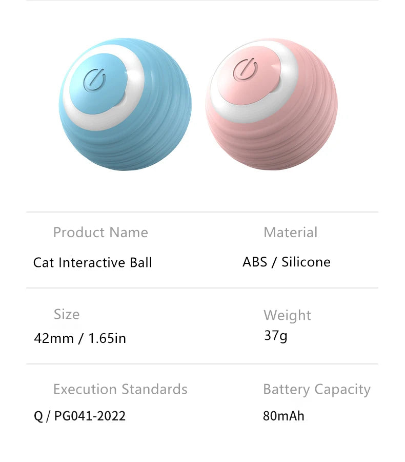 2PCS Cat Interactive Ball Indoor Automatic Rolling Magic Ball Smart Cat Toys Electronic Interactive Cat Toy Cat Game Accessories