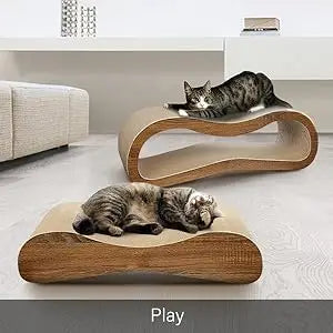 Cat Scratch Board Cardboard, Leisure Bed, Durable Board Cushion, Prevent Furniture Damage, Large Size, 2 in 1