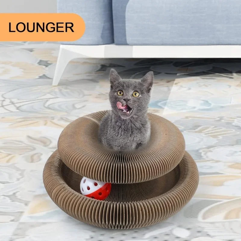 Cat Scratcher Cardboard Lounge Bed, Cat Scratching Pad, Pet Lounger